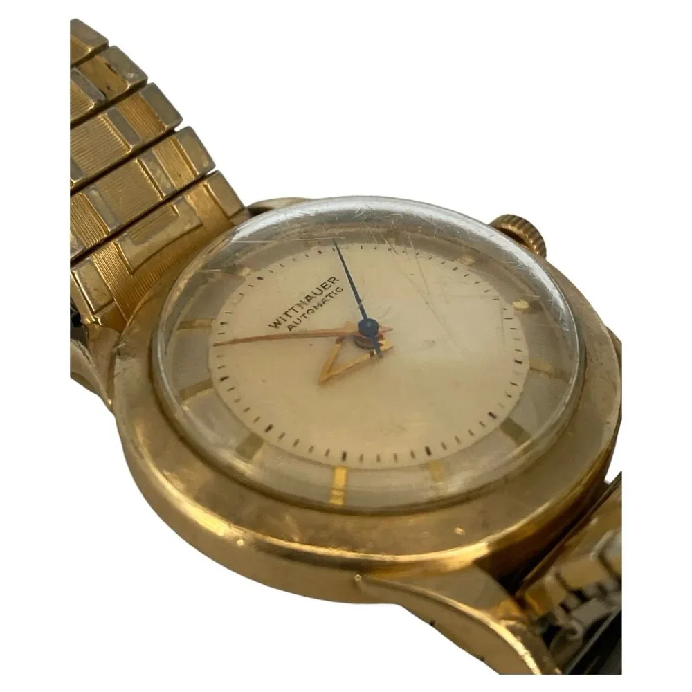 Vintage 1960’s Wittnauer 10kt GF Automatic Men's Wristwatch Running Strong